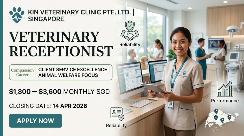 1 New Veterinary Receptionist Jobs Singapore: Apply Now!